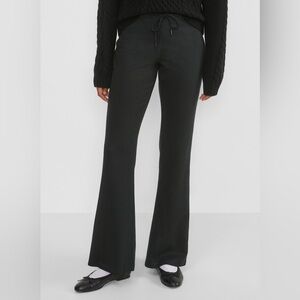 Aritzia Sunday Best Baby Waffle Flare Pant Black